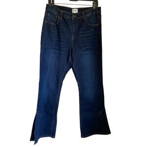 or the Republic Blue Side Slit Flared Leg Jeans 12